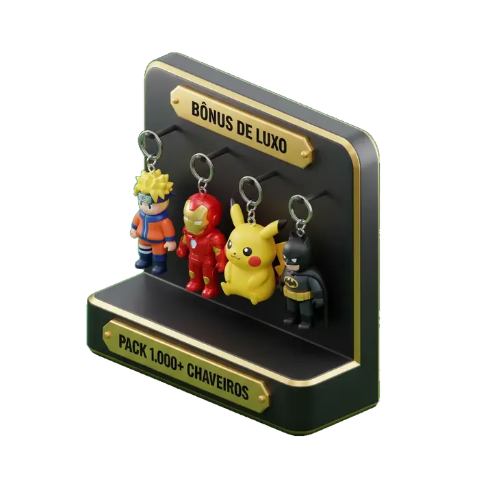 +1000 Chaveiros Personalizados STL