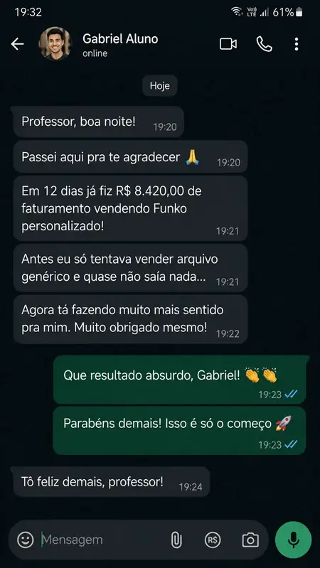 Depoimento 7 de cliente